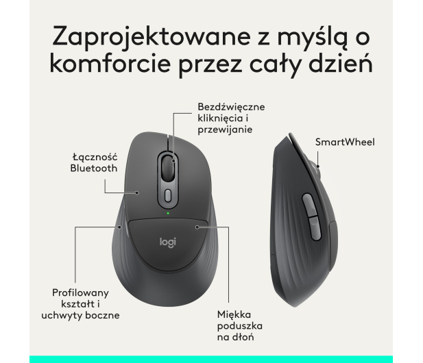 Logitech Signature Comfort Plus MK880 grafitowy - 1533424 - zdjęcie 7